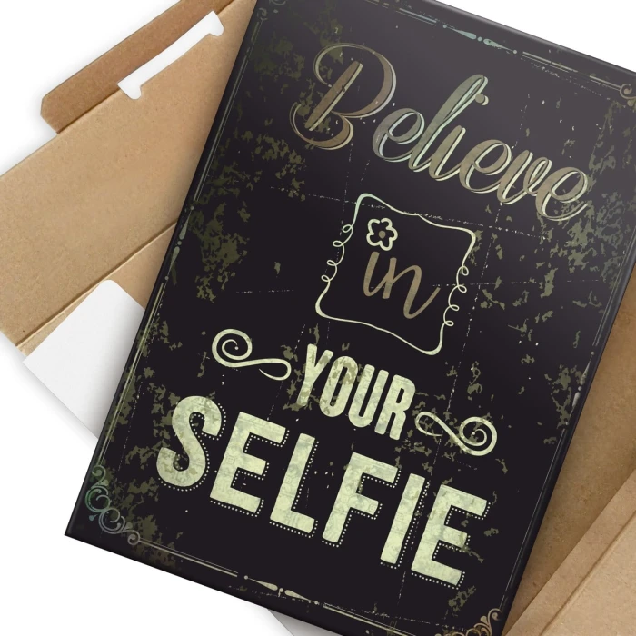 Plakat metalowy Believe in you selfie Prezent
