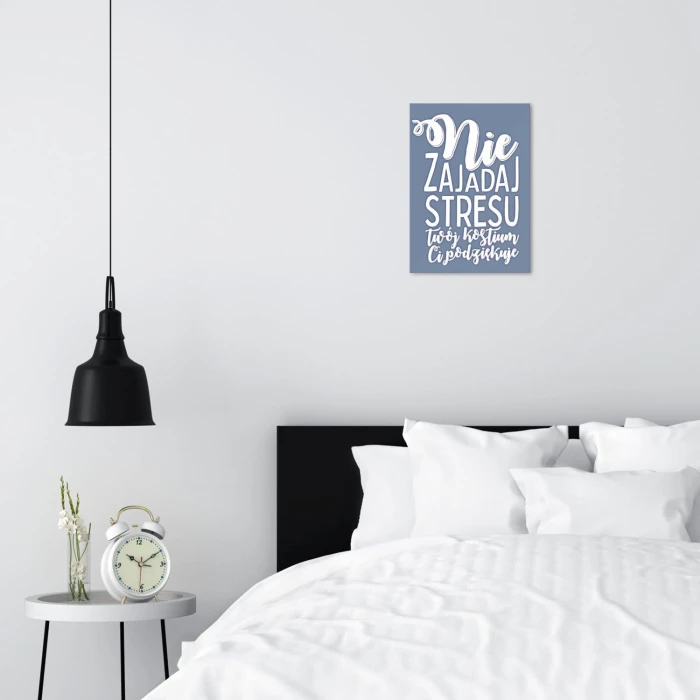 Plakat metalowy Nie zajadaj stresu Prezent