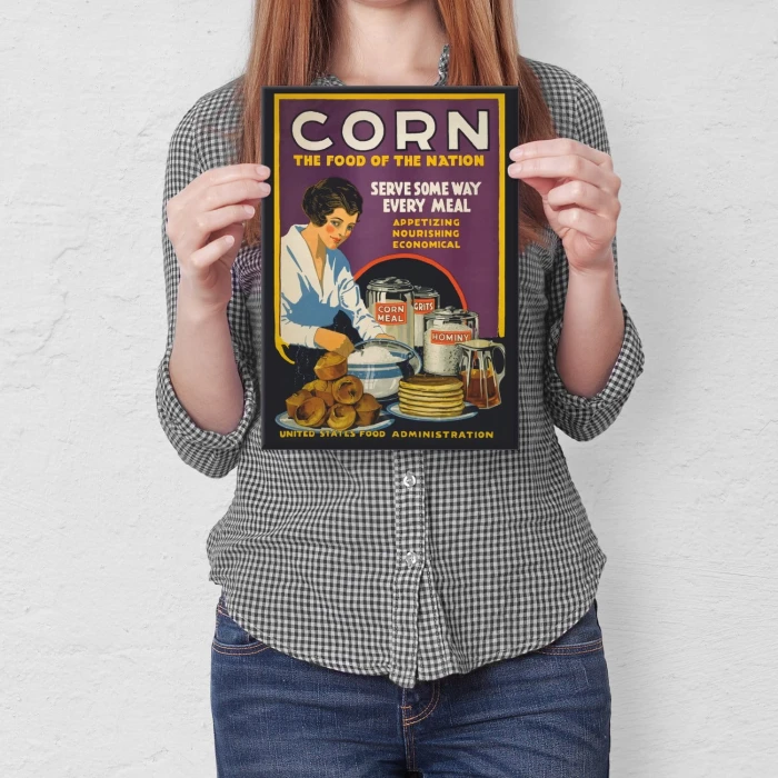 Plakat metalowy Corn Prezent