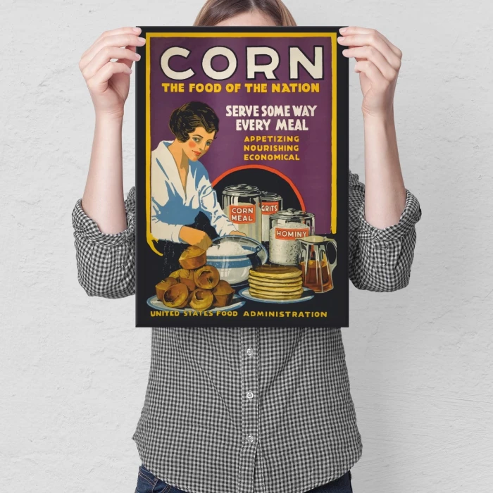 Plakat metalowy Corn Prezent