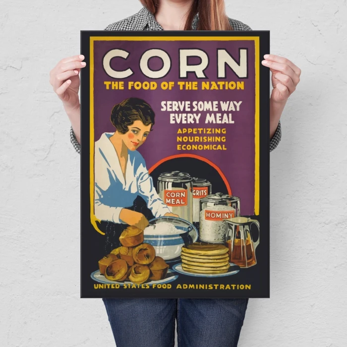 Plakat metalowy Corn Prezent