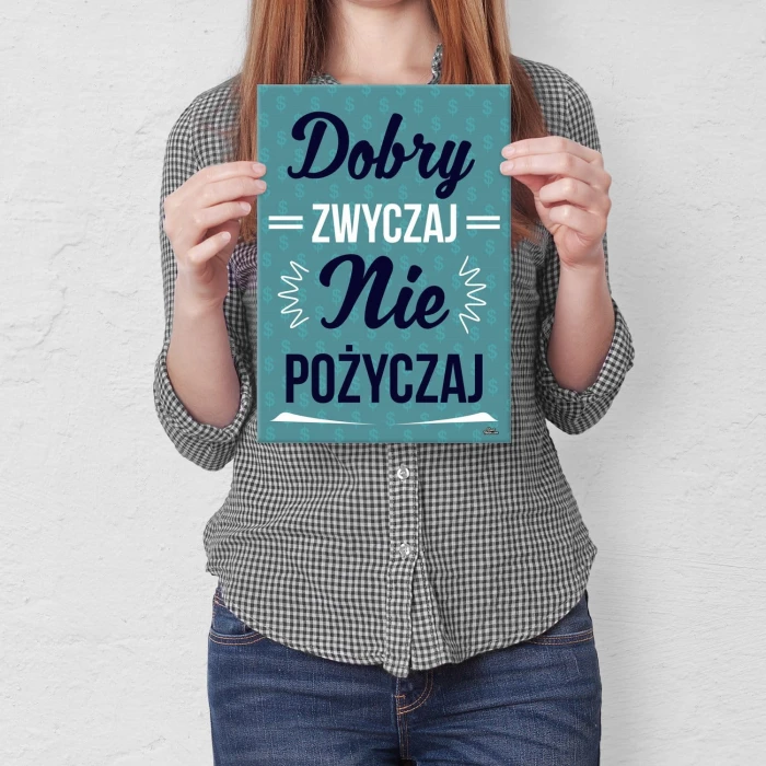 Plakat metalowy Dobry zwyczaj Prezent