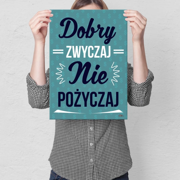 Plakat metalowy Dobry zwyczaj Prezent