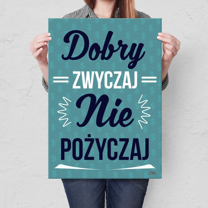 Plakat metalowy Dobry zwyczaj Prezent