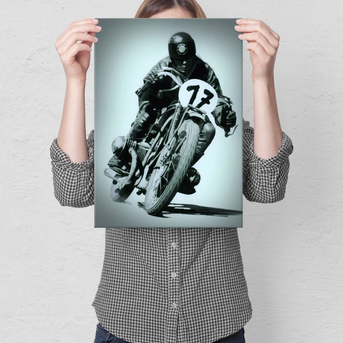 Plakat metalowy Race 17 Prezent