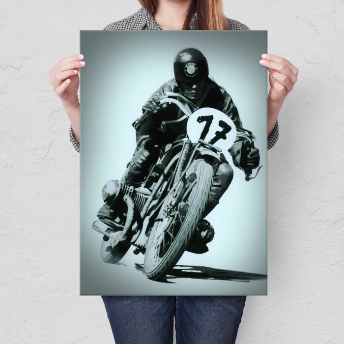 Plakat metalowy Race 17 Prezent