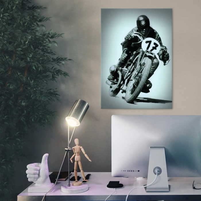 Plakat metalowy Race 17 Prezent