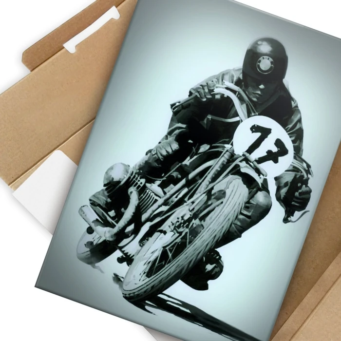 Plakat metalowy Race 17 Prezent