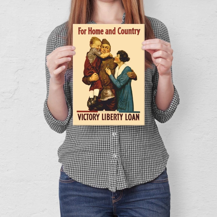 Plakat metalowy Victory liberty Prezent