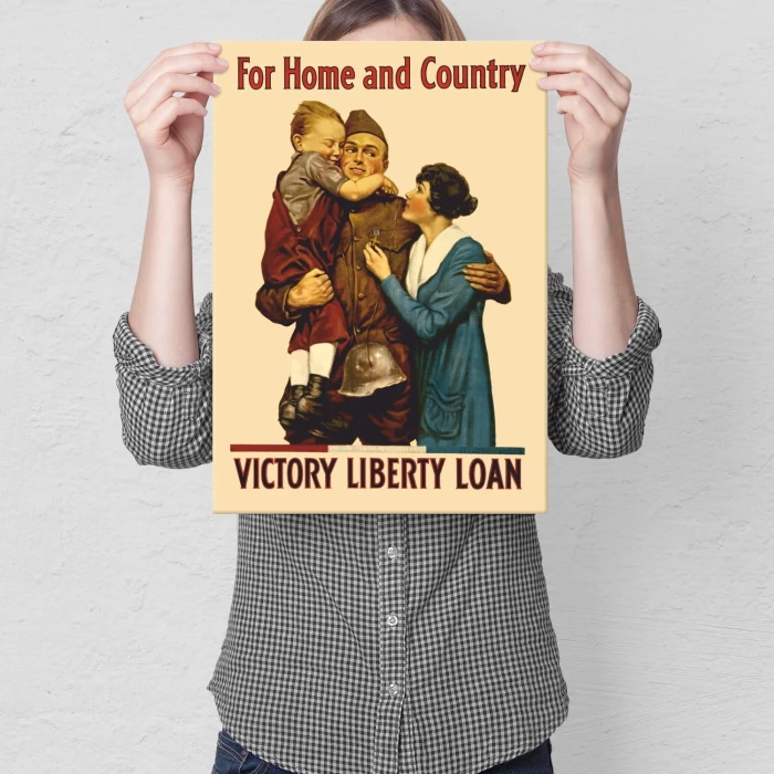 Plakat metalowy Victory liberty Prezent