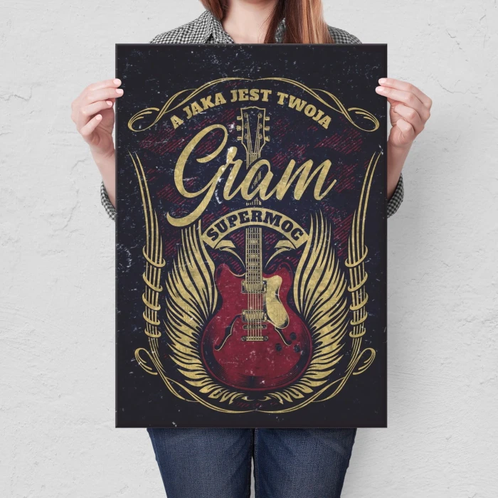 Plakat metalowy Gram Prezent