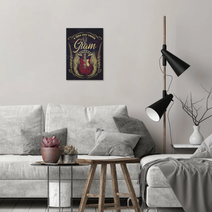 Plakat metalowy Gram Prezent