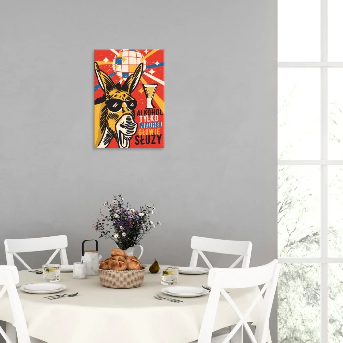 Plakat metalowy Alkohol mądrej głowie Prezent