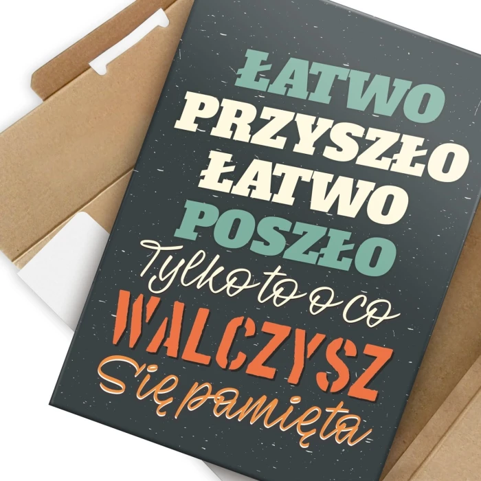 Plakat metalowy Łatwo przyszło Prezent