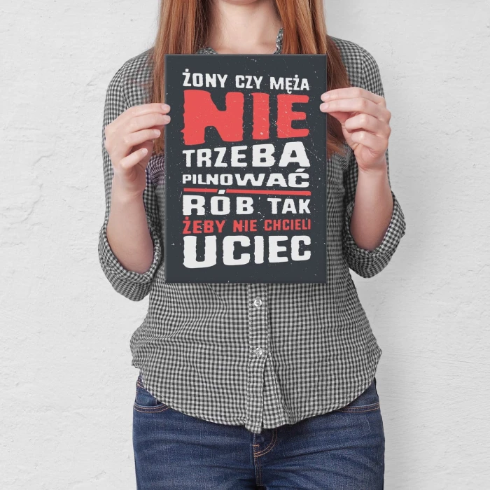 Plakat metalowy Rób tak Prezent