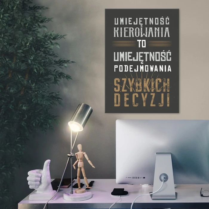 Plakat metalowy Umiejętność kierowania Prezent