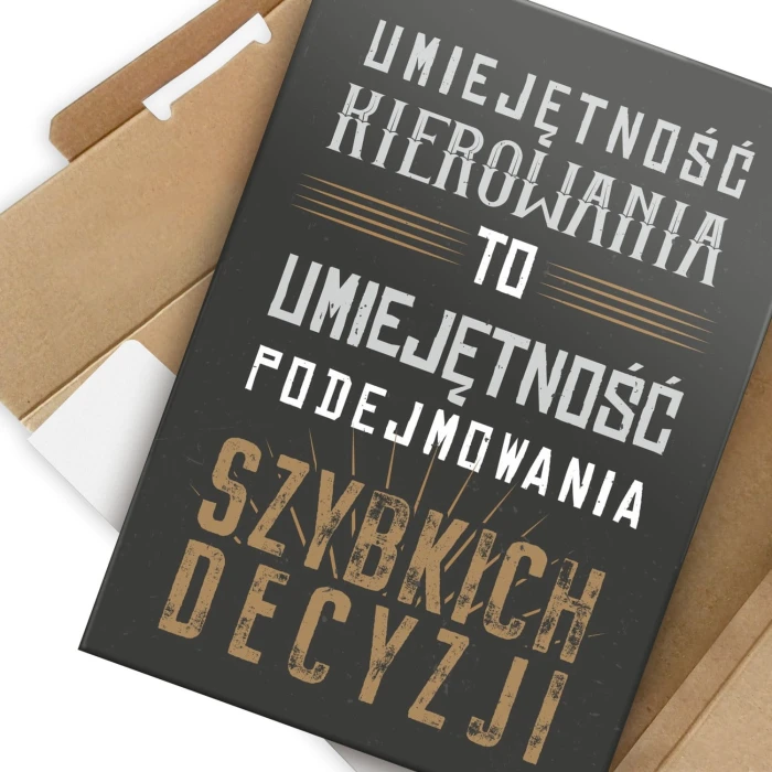 Plakat metalowy Umiejętność kierowania Prezent