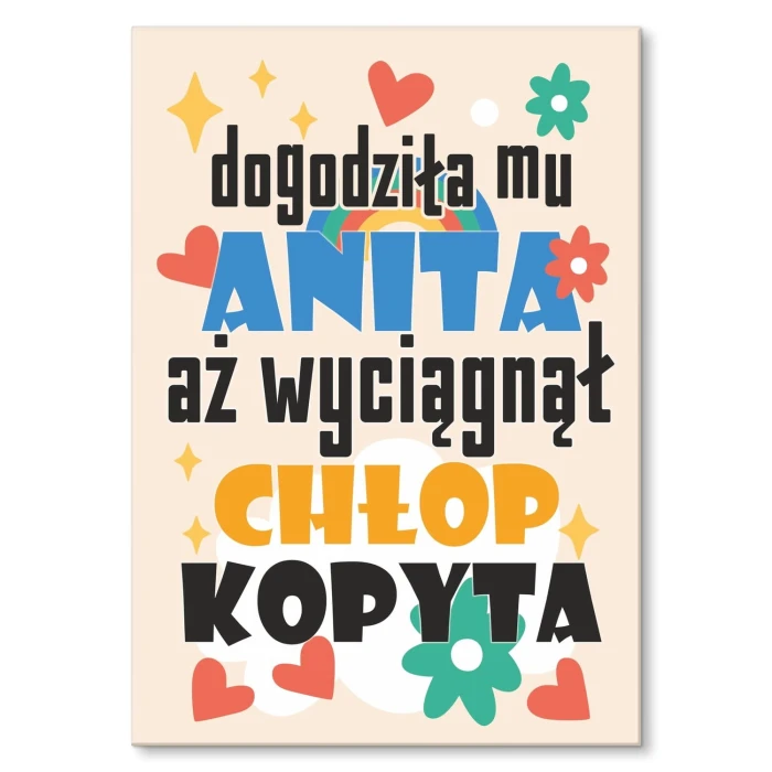 Plakat metalowy Anita Prezent