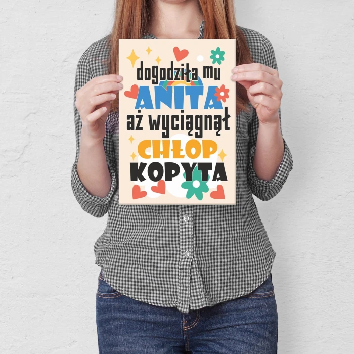 Plakat metalowy Anita Prezent