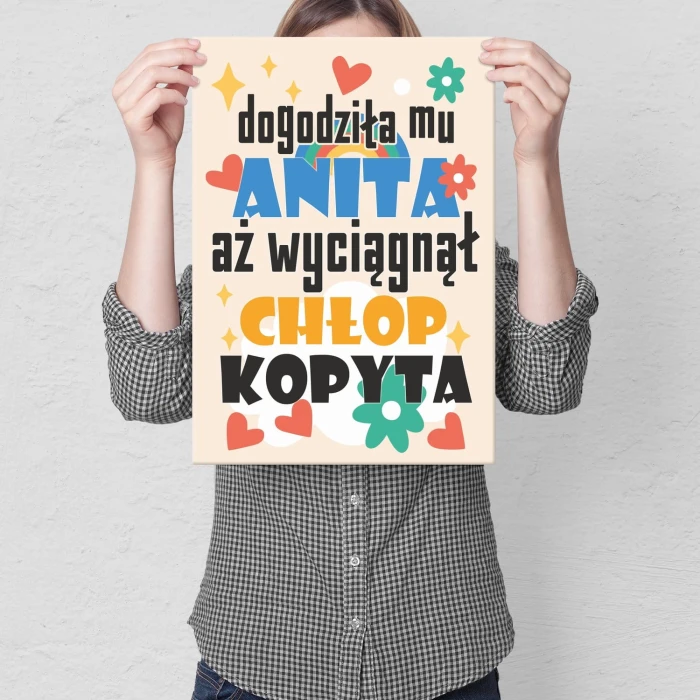 Plakat metalowy Anita Prezent