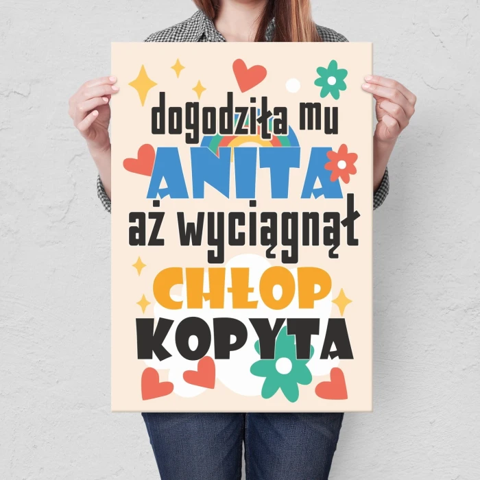 Plakat metalowy Anita Prezent