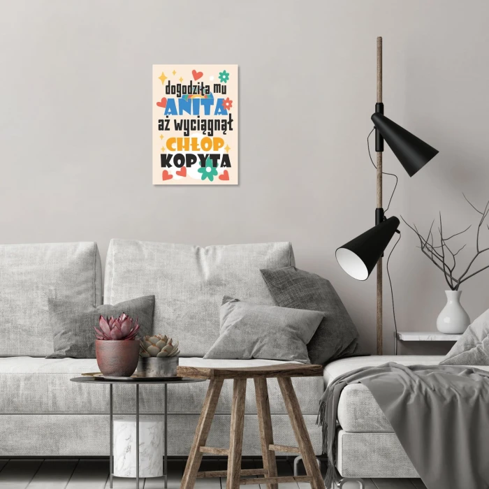 Plakat metalowy Anita Prezent
