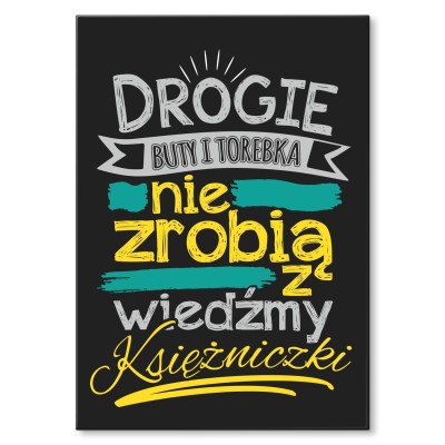 Plakat metalowy Drogie buty i torebka Prezent