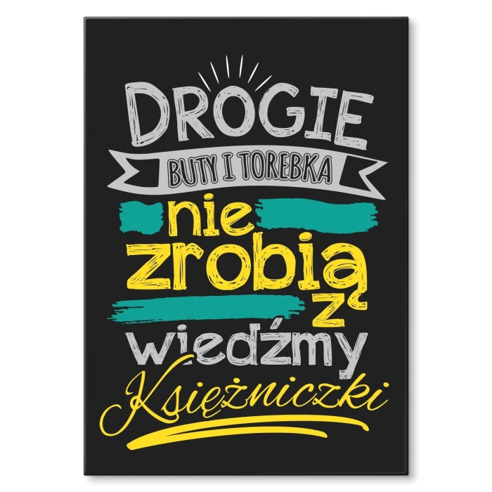 Plakat metalowy Drogie buty i torebka Prezent