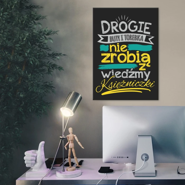 Plakat metalowy Drogie buty i torebka Prezent