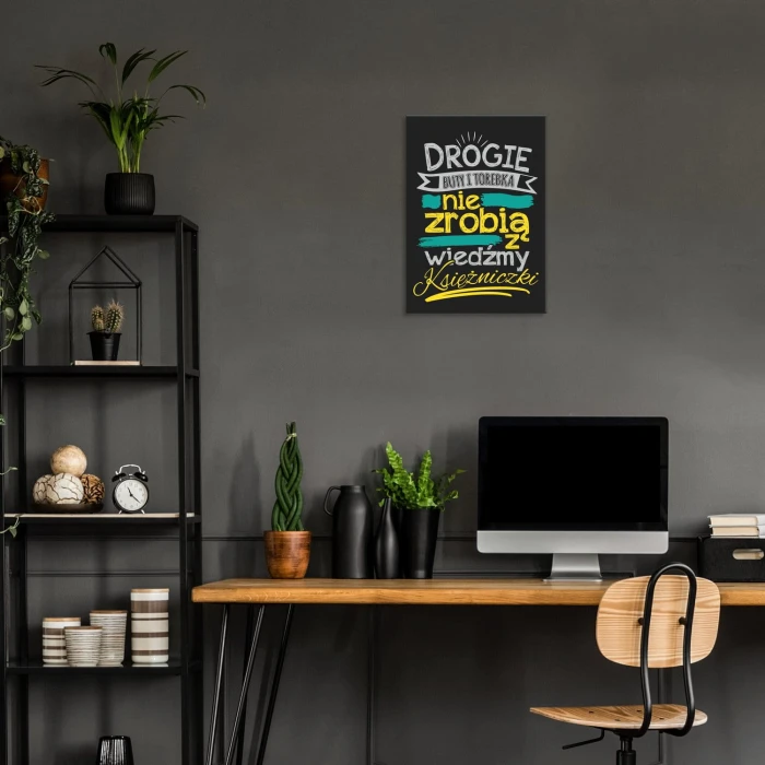 Plakat metalowy Drogie buty i torebka Prezent