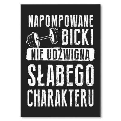 Plakat metalowy Napompowane bicki Prezent