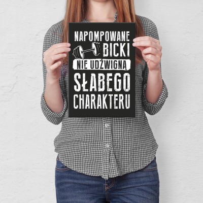 Plakat metalowy Napompowane bicki Prezent