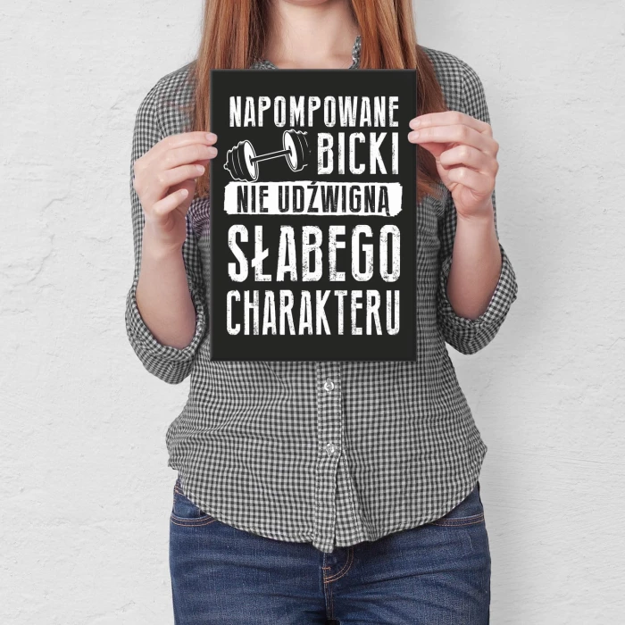 Plakat metalowy Napompowane bicki Prezent