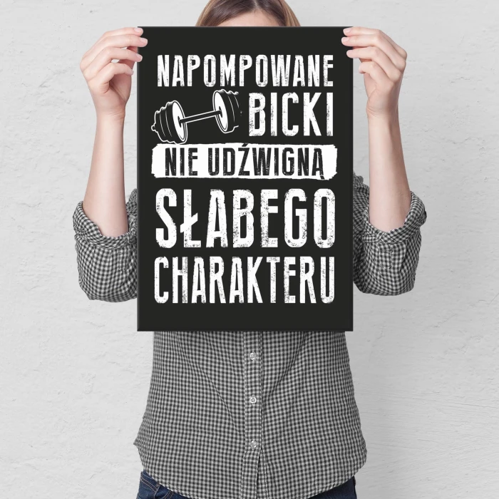 Plakat metalowy Napompowane bicki Prezent