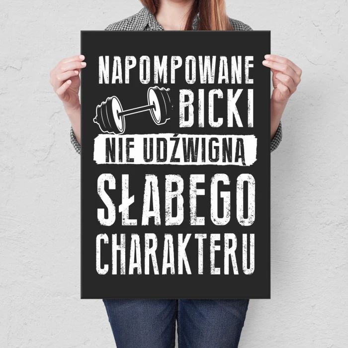 Plakat metalowy Napompowane bicki Prezent
