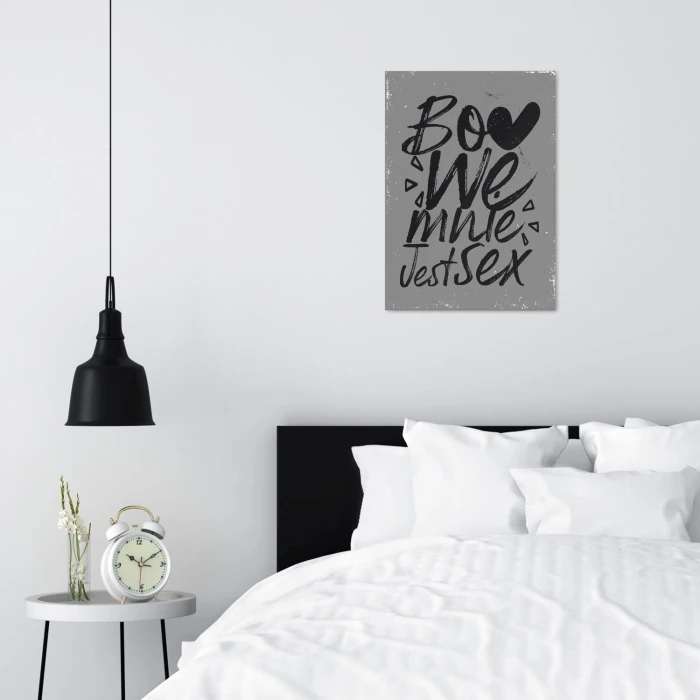 Plakat metalowy Bo we mnie jest sex Prezent