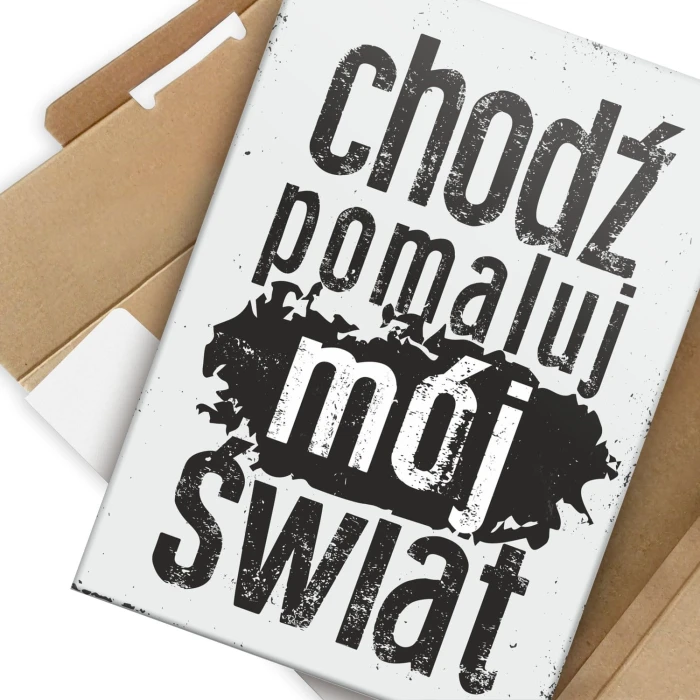Plakat metalowy Chodź pomaluj mój świat Prezent