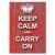 Plakat metalowy Keep calm red Prezent