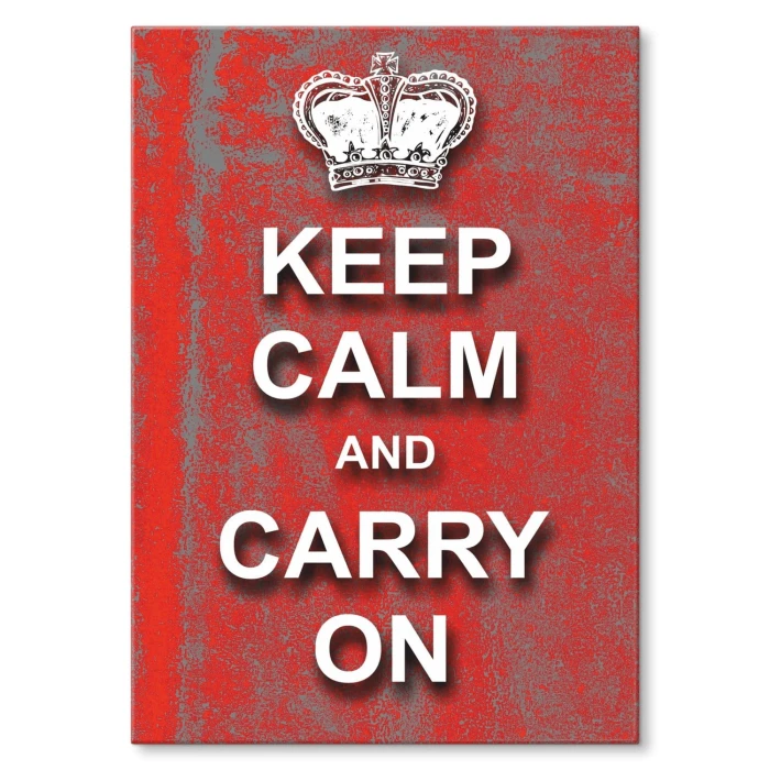 Plakat metalowy Keep calm red Prezent