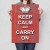 Plakat metalowy Keep calm red Prezent