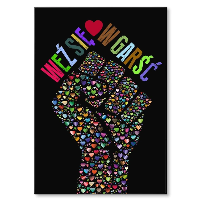 Plakat metalowy Weź się w garść kolor Prezent