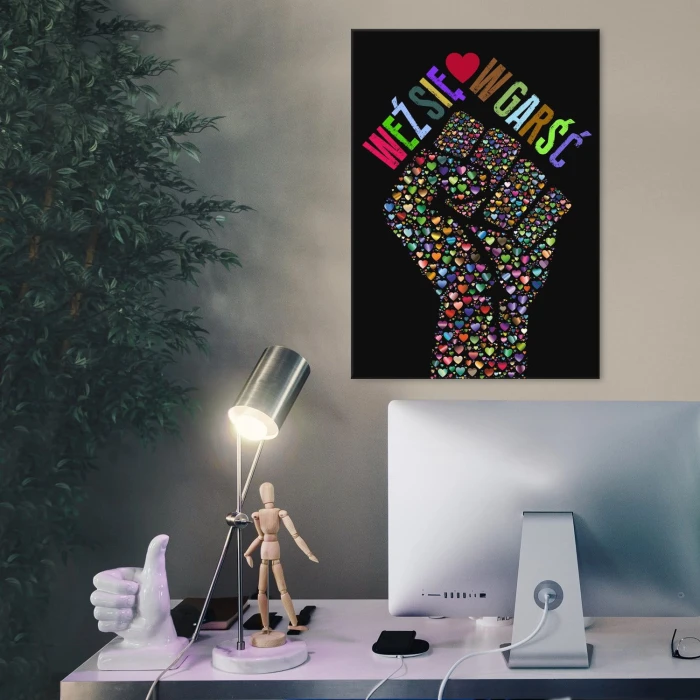 Plakat metalowy Weź się w garść kolor Prezent