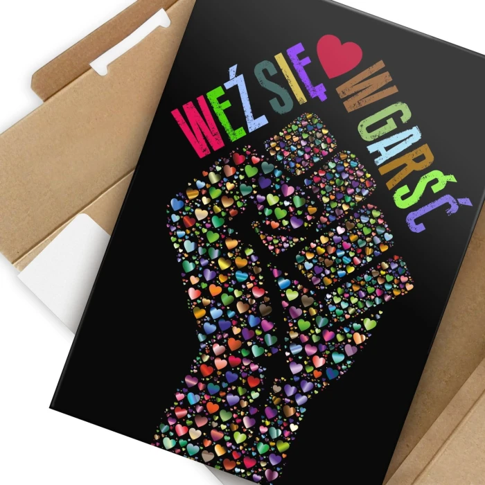 Plakat metalowy Weź się w garść kolor Prezent