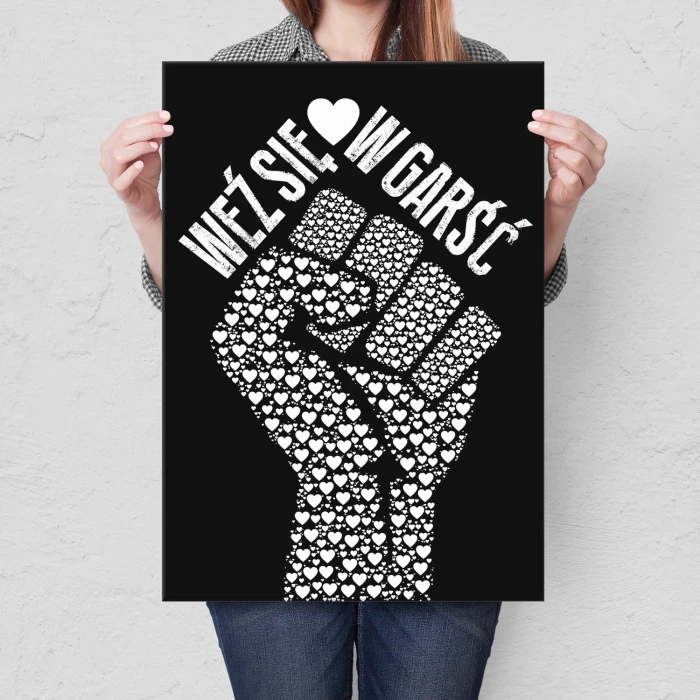 Plakat metalowy Weź się w garść bw Prezent