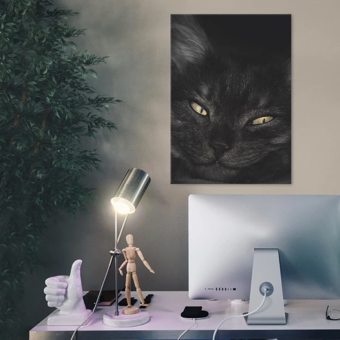 Plakat metalowy Kocurek Prezent