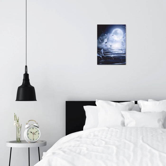 Plakat metalowy Motyle na jeziorze Prezent