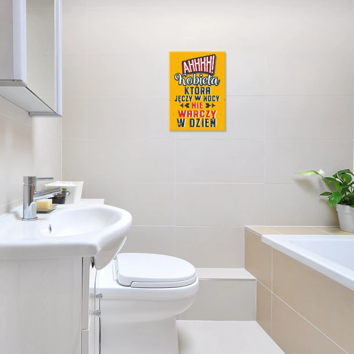 Plakat metalowy Kobieta która jęczy Prezent