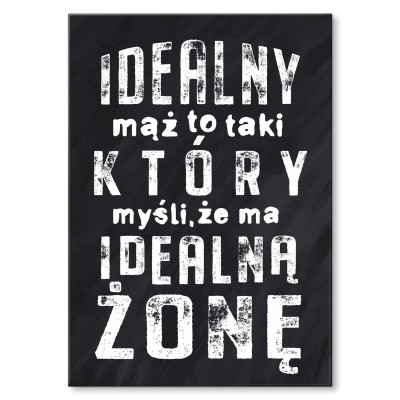Plakat metalowy Idealny mąż Prezent