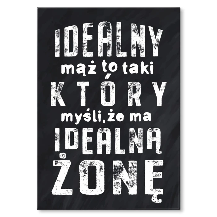 Plakat metalowy Idealny mąż Prezent