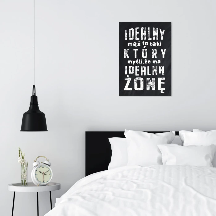 Plakat metalowy Idealny mąż Prezent